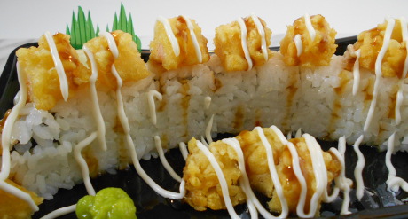 how to make sushi, make the dynamite roll sushi