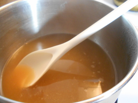 miso broth in pot