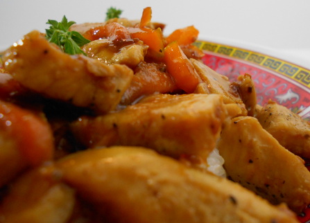 sushi  rice bowl chicken teriyaki