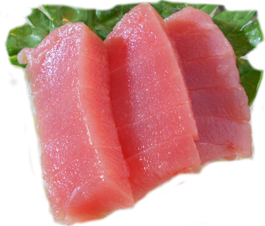 sashimi tuna, with sushi grade tuna