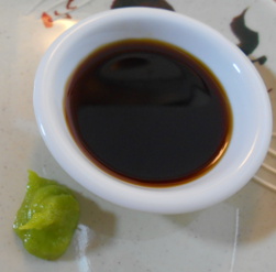 wasabi paste and ginger for eating sushi