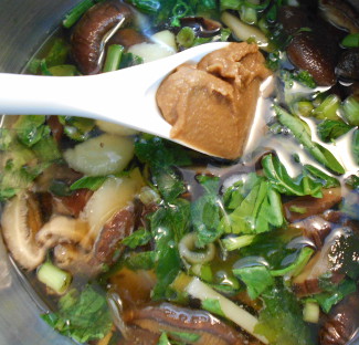 shiitake dashi add the miso