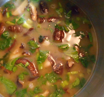 shiitake dashi with miso